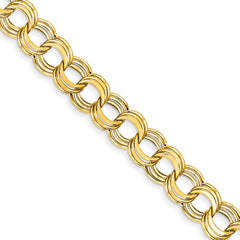 14k Yellow Gold Polished Fancy Link Bracelet